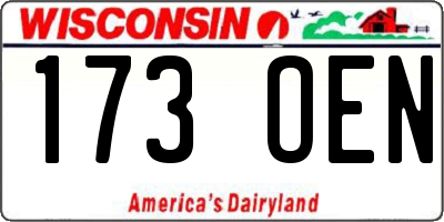 WI license plate 173OEN
