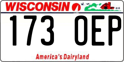 WI license plate 173OEP