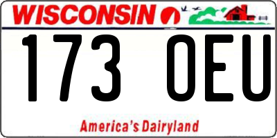 WI license plate 173OEU