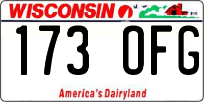 WI license plate 173OFG