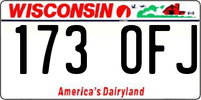 WI license plate 173OFJ