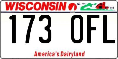 WI license plate 173OFL