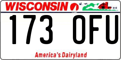 WI license plate 173OFU