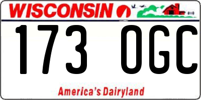 WI license plate 173OGC