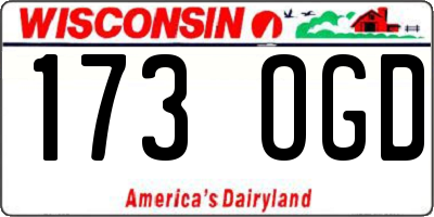 WI license plate 173OGD