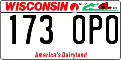 WI license plate 173OPO