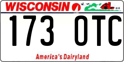 WI license plate 173OTC