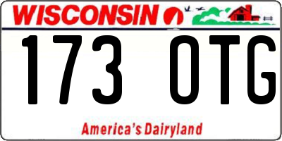 WI license plate 173OTG