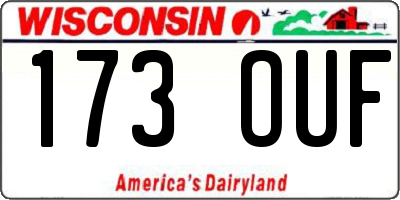 WI license plate 173OUF