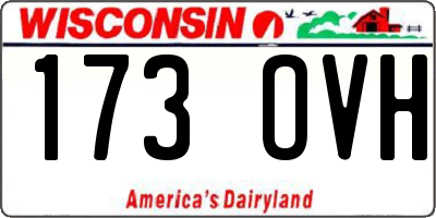 WI license plate 173OVH