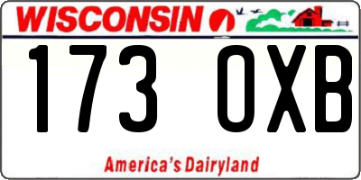WI license plate 173OXB