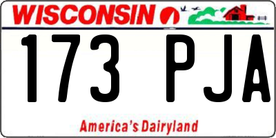 WI license plate 173PJA
