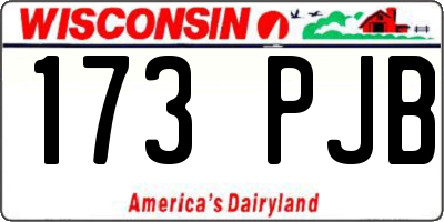 WI license plate 173PJB