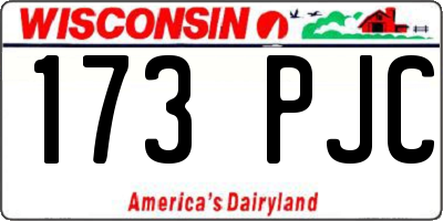 WI license plate 173PJC