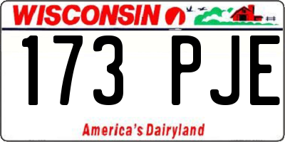 WI license plate 173PJE