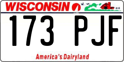 WI license plate 173PJF
