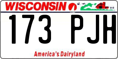 WI license plate 173PJH