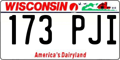 WI license plate 173PJI