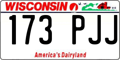 WI license plate 173PJJ