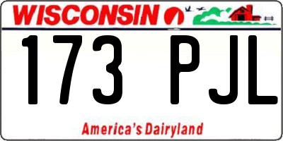 WI license plate 173PJL