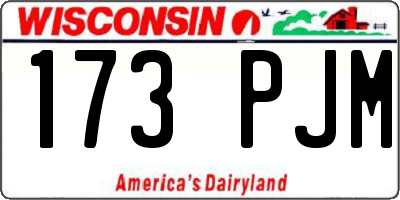 WI license plate 173PJM