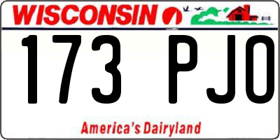 WI license plate 173PJO