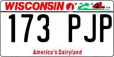 WI license plate 173PJP