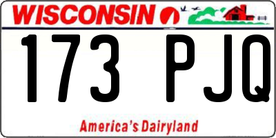 WI license plate 173PJQ