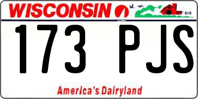 WI license plate 173PJS