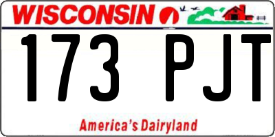WI license plate 173PJT