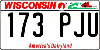 WI license plate 173PJU