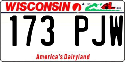 WI license plate 173PJW