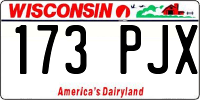 WI license plate 173PJX
