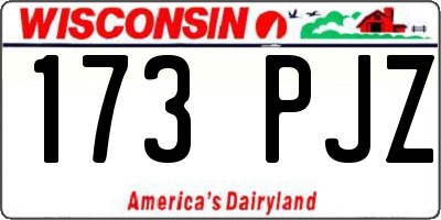 WI license plate 173PJZ