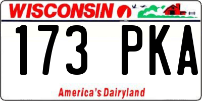 WI license plate 173PKA