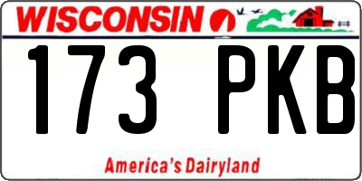 WI license plate 173PKB
