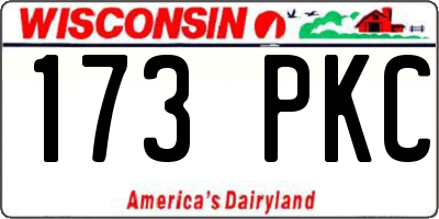 WI license plate 173PKC