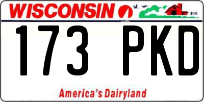 WI license plate 173PKD
