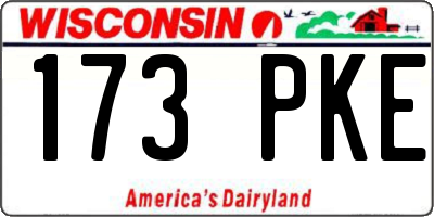 WI license plate 173PKE