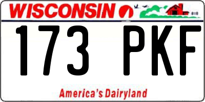 WI license plate 173PKF