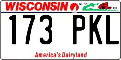 WI license plate 173PKL