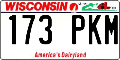 WI license plate 173PKM
