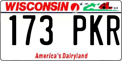 WI license plate 173PKR