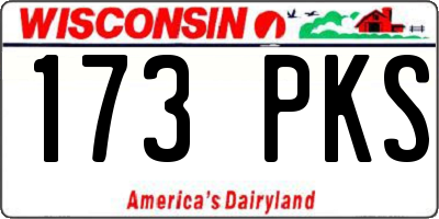 WI license plate 173PKS