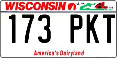WI license plate 173PKT