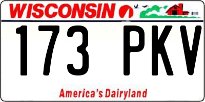 WI license plate 173PKV