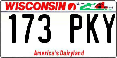 WI license plate 173PKY