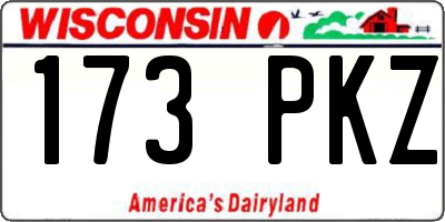 WI license plate 173PKZ