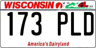 WI license plate 173PLD