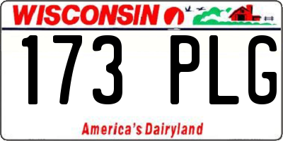 WI license plate 173PLG